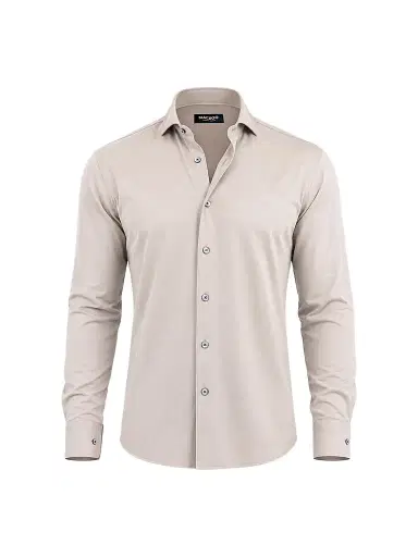 Maceoo Men's Einstein Stretch Shirt - Beige - Size XXXL | Thumbnail 1