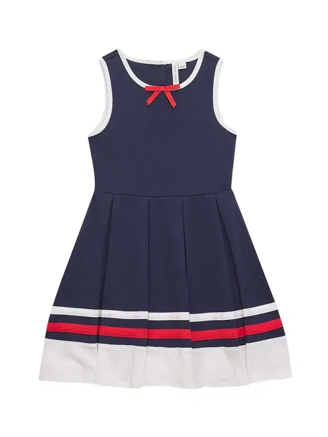 Janie and Jack Little Girl's & Girl's Bow Ponte Dress - Navy Blue