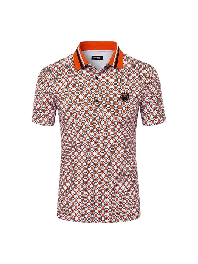 Maceoo Men's Golf Polo Shirt - Red
