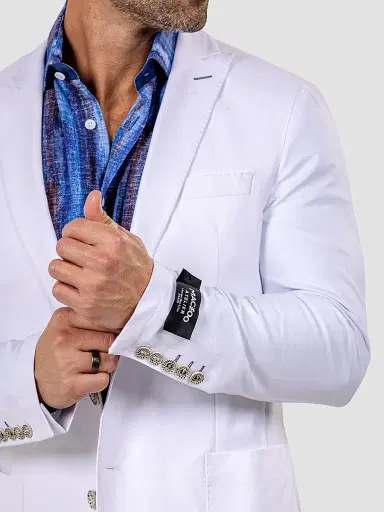 Maceoo Men's Uncostructed Marthyr Blazer - White - Size XXXL | Thumbnail 2