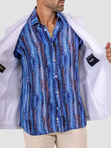 Maceoo Men's Uncostructed Marthyr Blazer - White - Size XXXL | Thumbnail 3