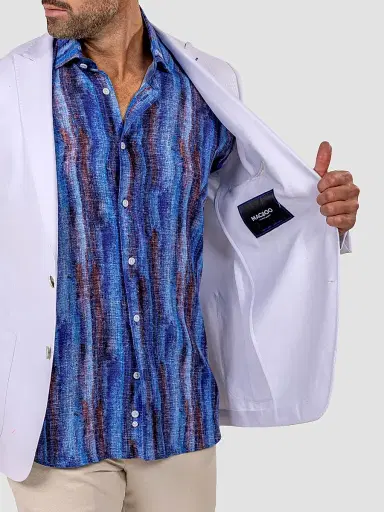 Maceoo Men's Uncostructed Marthyr Blazer - White - Size XXXL | Thumbnail 4