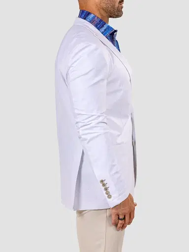 Maceoo Men's Uncostructed Marthyr Blazer - White - Size XXXL | Thumbnail 5