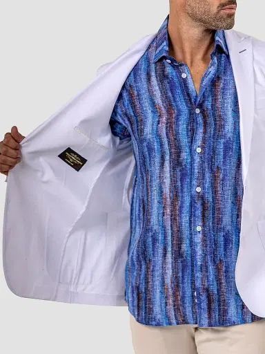 Maceoo Men's Uncostructed Marthyr Blazer - White - Size XXXL | Thumbnail 6