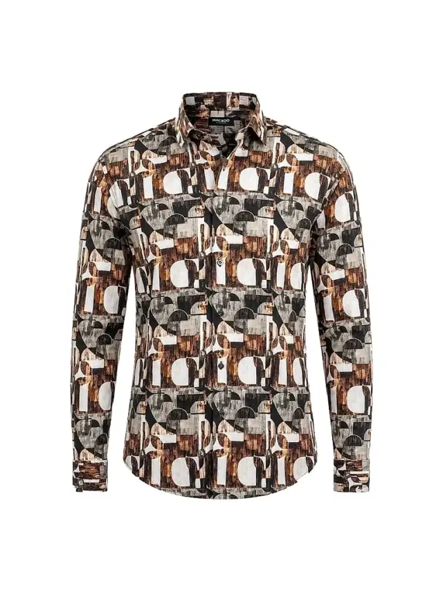 Maceoo Men's Fibonacci Woven Shirt - Multicolored