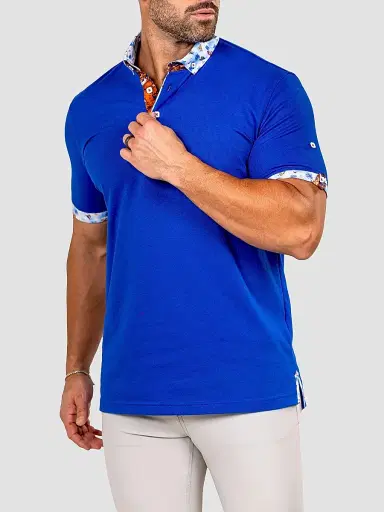 Maceoo Men's Newton Marthyr Polo Shirt - Blue - Size XXXL | Thumbnail 6