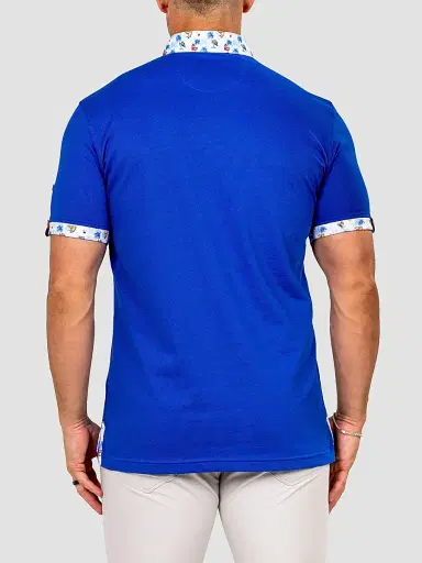 Maceoo Men's Newton Marthyr Polo Shirt - Blue - Size XXXL | Thumbnail 7