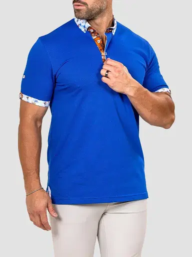 Maceoo Men's Newton Marthyr Polo Shirt - Blue - Size XXXL | Thumbnail 8