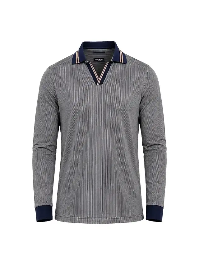 Maceoo Men's Knitted Polo Shirt - Grey