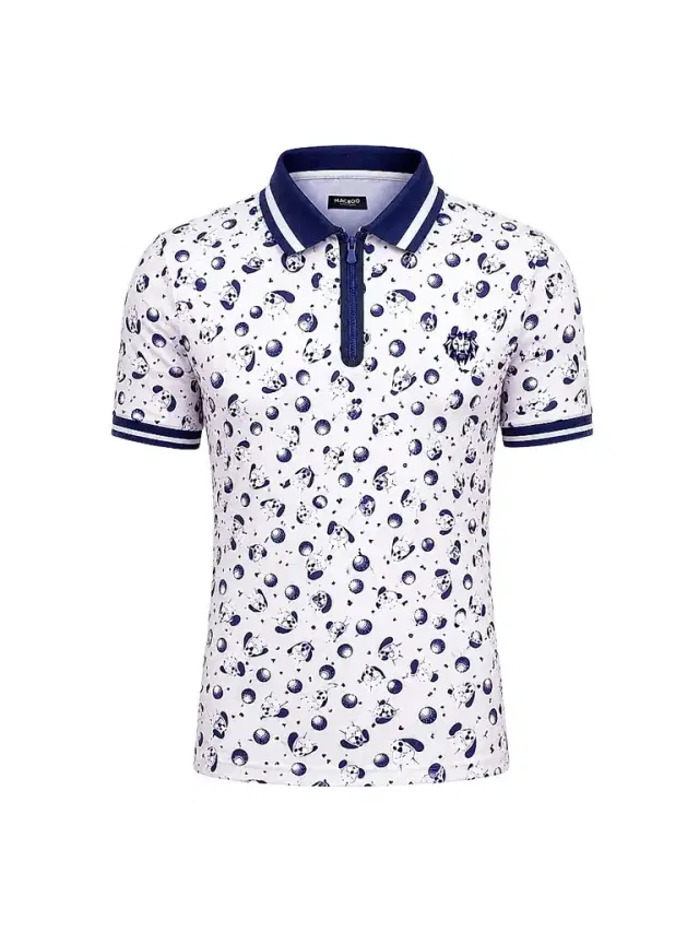 Maceoo Men's Golf Polo Shirt - White