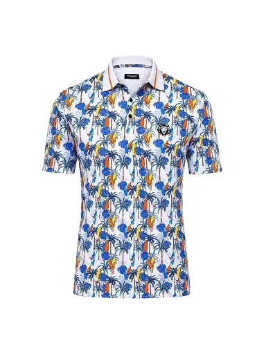 Maceoo Men's Golf Polo Shirt - White Multi - Size XXXL | Thumbnail 1