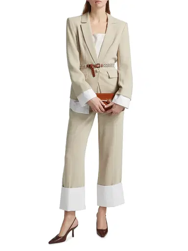 Cinq à Sept Women's Maesa Turn-Up Pants | Thumbnail 2 Cinq à Sept Women's Maesa Turn-Up Pants | Thumbnail 2