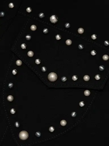 Cinq à Sept Women's Olga Studded Crop Jacket - Black | Thumbnail 7 Cinq à Sept Women's Olga Studded Crop Jacket - Black | Thumbnail 7