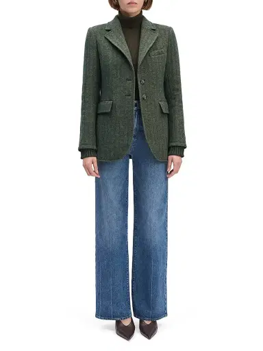 Favorite Daughter Women's The City Herringbone Wool-Blend Blazer - Yorkshire Herring - Size XS | Thumbnail 2