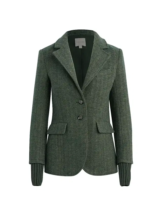 Favorite Daughter Women's The City Herringbone Wool-Blend Blazer - Yorkshire Herring - Size XS