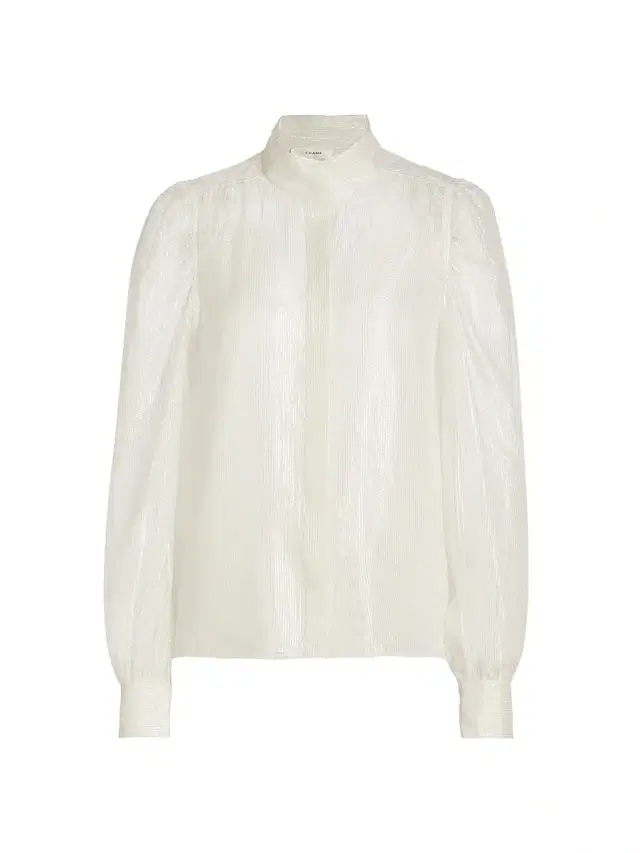 FRAME Women's Gillian Silk-Blend Long-Sleeve Blouse - Silver