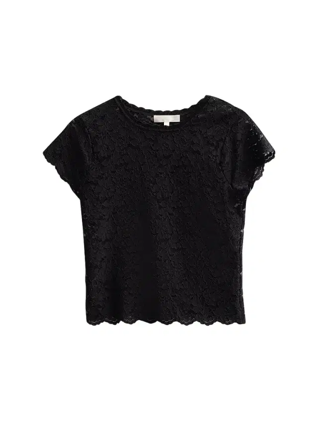 LoveShackFancy Women's Lucas Floral Lace T-Shirt - Black