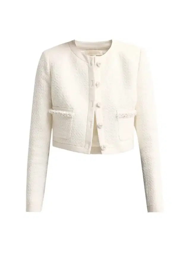 LoveShackFancy Women's Alphie Bouclé Tweed Jacket - Mist