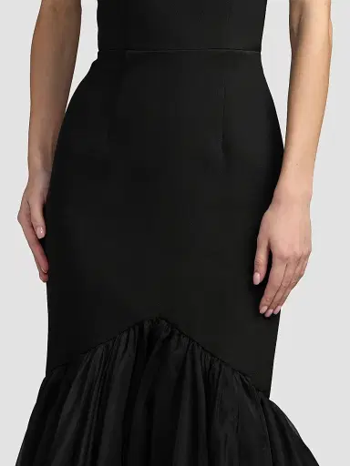 Mac Duggal Women's Halter Bow Mermaid Chiffon Gown - Black - Size 12 | Thumbnail 4 Mac Duggal Women's Halter Bow Mermaid Chiffon Gown - Black - Size 12 | Thumbnail 4