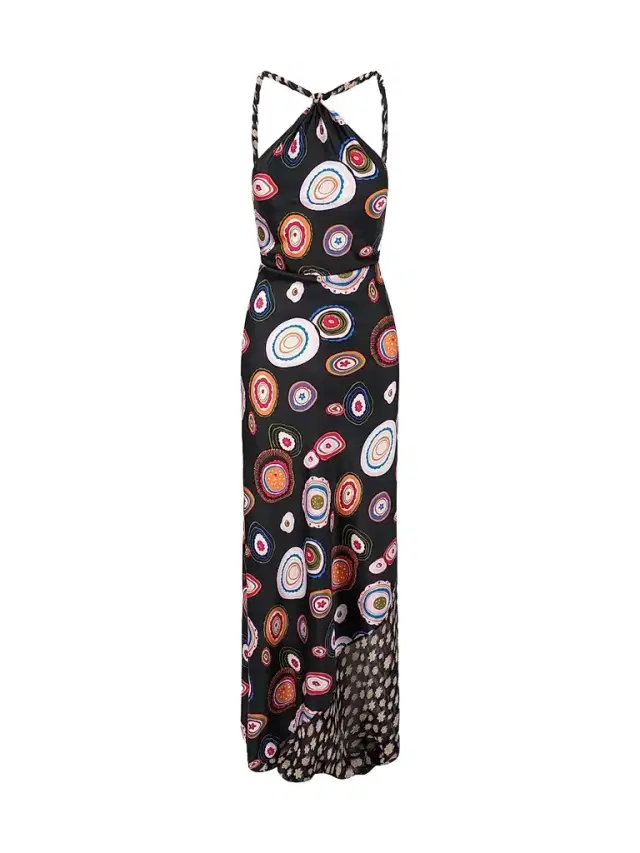 Women's Charli Silk Maxi Dress - Millefiori Multi - Size 14