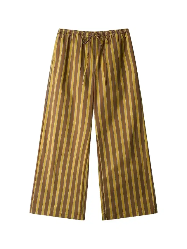 Staud Women's Mateo Striped Cotton Pants - Cigar Stripe
