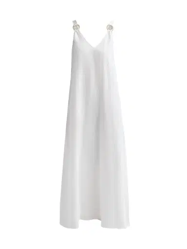 L'Agence Women's Didi O-Ring Strap Maxi Dress - White - Size XL | Thumbnail 1 L'Agence Women's Didi O-Ring Strap Maxi Dress - White - Size XL | Thumbnail 1