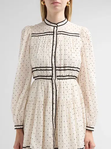 Ulla Johnson Women's Lumi Cotton Mini Dress - Blanc - Size 16 | Thumbnail 5 Ulla Johnson Women's Lumi Cotton Mini Dress - Blanc - Size 16 | Thumbnail 5