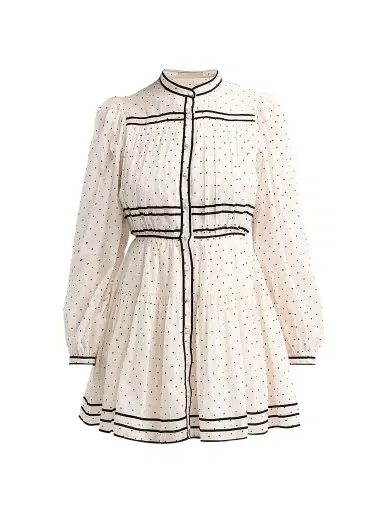 Ulla Johnson Women's Lumi Cotton Mini Dress - Blanc - Size 16 | Thumbnail 1 Ulla Johnson Women's Lumi Cotton Mini Dress - Blanc - Size 16 | Thumbnail 1