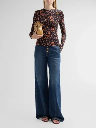 Ulla Johnson Women's Neri Long-Sleeve Jersey Top | Thumbnail 2