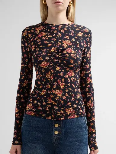 Ulla Johnson Women's Neri Long-Sleeve Jersey Top | Thumbnail 4