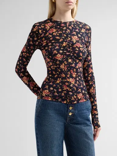 Ulla Johnson Women's Neri Long-Sleeve Jersey Top | Thumbnail 5