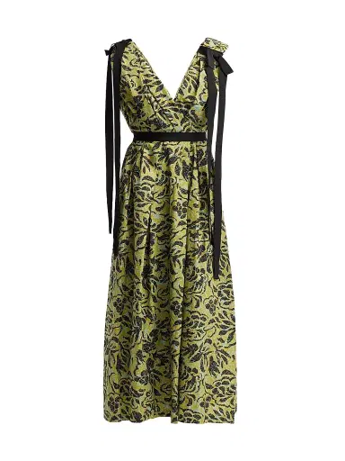 Ulla Johnson Women's Karina Bow Midi Dress | Thumbnail 1 Ulla Johnson Women's Karina Bow Midi Dress | Thumbnail 1