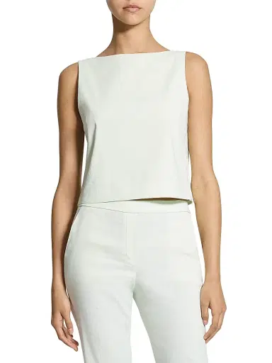 Theory Women's Cropped Boatneck Top | Thumbnail 3