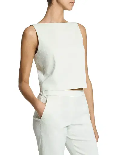Theory Women's Cropped Boatneck Top | Thumbnail 4