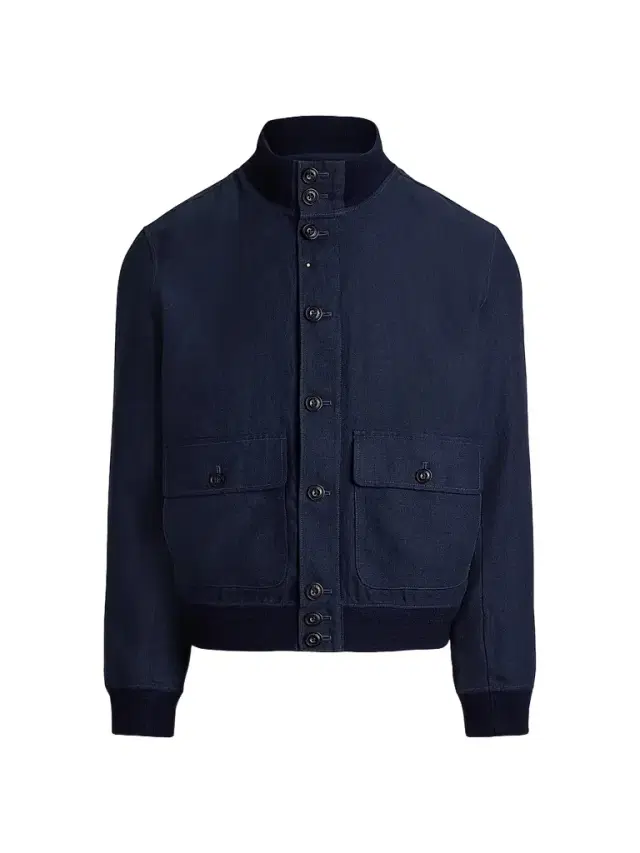 Men's Herringbone Linen Jacket - Refined Navy