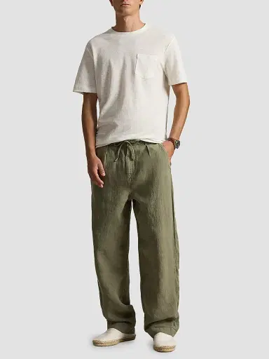 Polo Ralph Lauren Men's Standard-Fit Linen Mesh T-Shirt - Deckwash White | Thumbnail 2