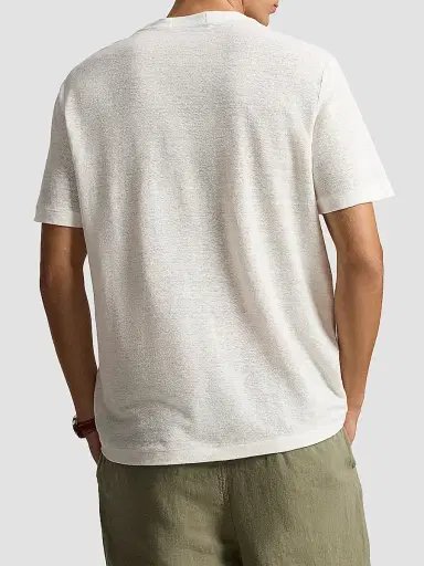 Polo Ralph Lauren Men's Standard-Fit Linen Mesh T-Shirt - Deckwash White | Thumbnail 3