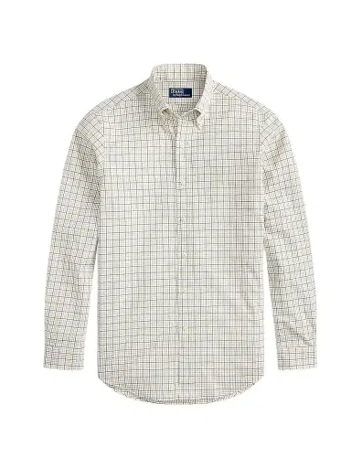 Polo Ralph Lauren Men's Tattersall Cotton Shirt - White Khaki Multi - Size XXL | Thumbnail 1 Polo Ralph Lauren Men's Tattersall Cotton Shirt - White Khaki Multi - Size XXL | Thumbnail 1