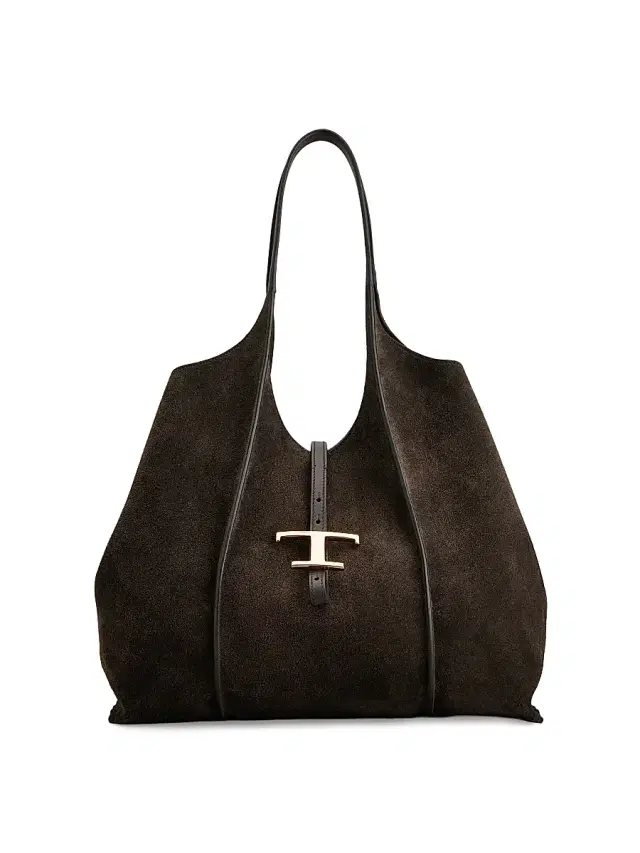 Tod's Women's  Suede Shopping Tote Bag - Palissandro