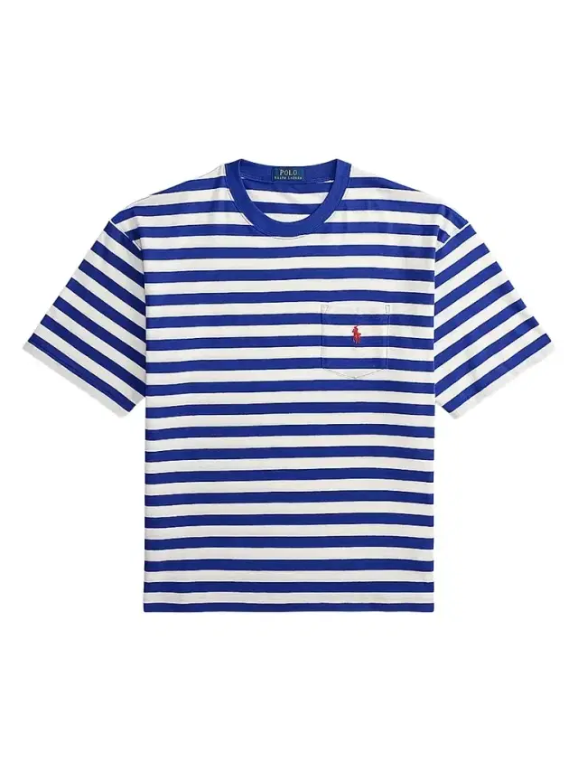 Polo Ralph Lauren Men's Striped Cotton Jersey T-Shirt - Rugby Royal White