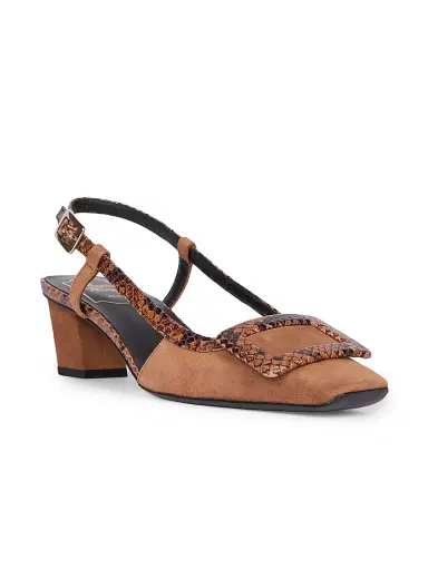 Roger Vivier Women's Belle Vivier 45MM Suede Slingback Pumps | Thumbnail 2 Roger Vivier Women's Belle Vivier 45MM Suede Slingback Pumps | Thumbnail 2