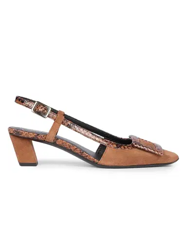Roger Vivier Women's Belle Vivier 45MM Suede Slingback Pumps | Thumbnail 1 Roger Vivier Women's Belle Vivier 45MM Suede Slingback Pumps | Thumbnail 1