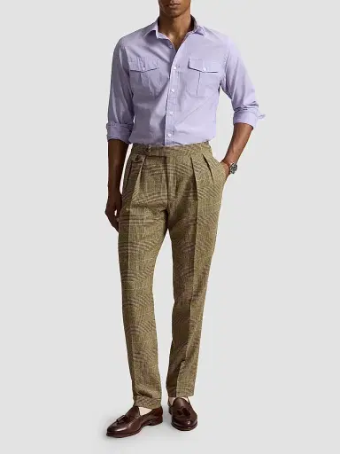 Polo Ralph Lauren Men's Classic-Fit End-on-End Workshirt - Lavender White | Thumbnail 2