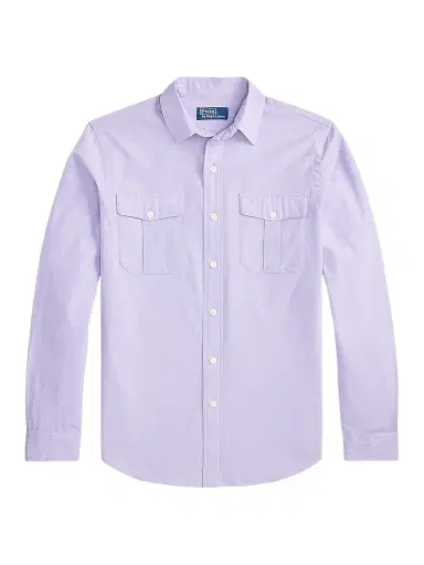 Polo Ralph Lauren Men's Classic-Fit End-on-End Workshirt - Lavender White | Thumbnail 1