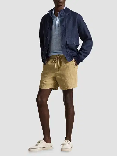 Polo Ralph Lauren Men's Linen Drawstring Shorts - Coastal Beige | Thumbnail 2