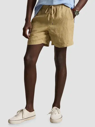 Polo Ralph Lauren Men's Linen Drawstring Shorts - Coastal Beige | Thumbnail 4