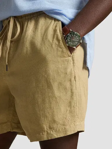 Polo Ralph Lauren Men's Linen Drawstring Shorts - Coastal Beige | Thumbnail 5