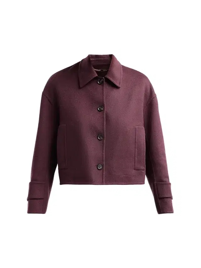 Kiton Women's Crop Cashmere Jacket - Bordeaux