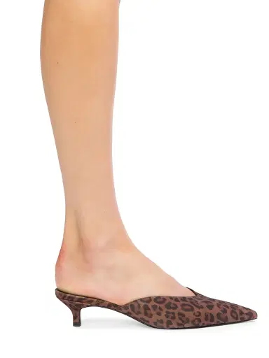 Black Suede Studio Women's Sofia 35MM Slipper Mules - Black Leather | Thumbnail 5