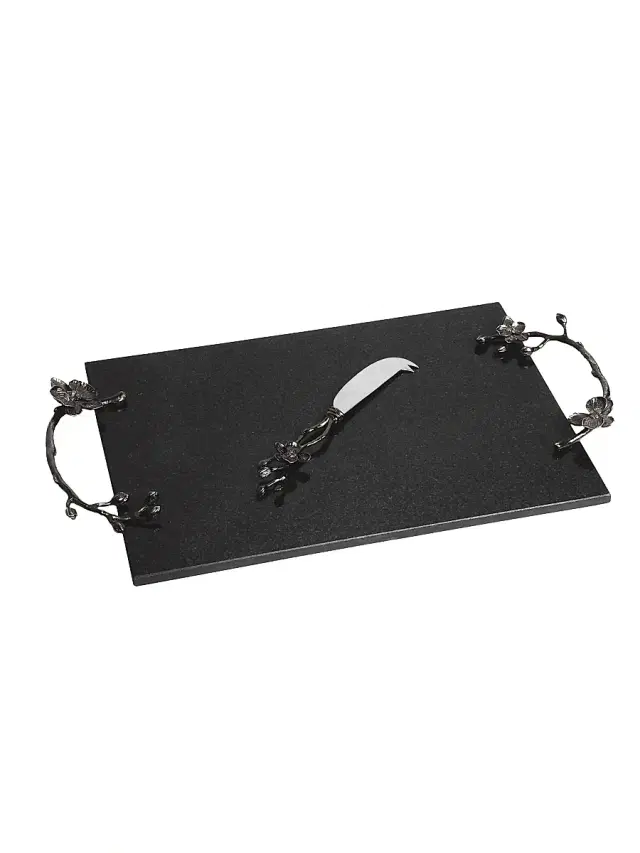 Michael Aram Black Orchid Two-Piece Cheese Board Set